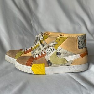 EUC NIKE SB ZOOM BLAZER MID PREMIUM MELON Paisley SZ 10.5 Patchwork DM0859-800
